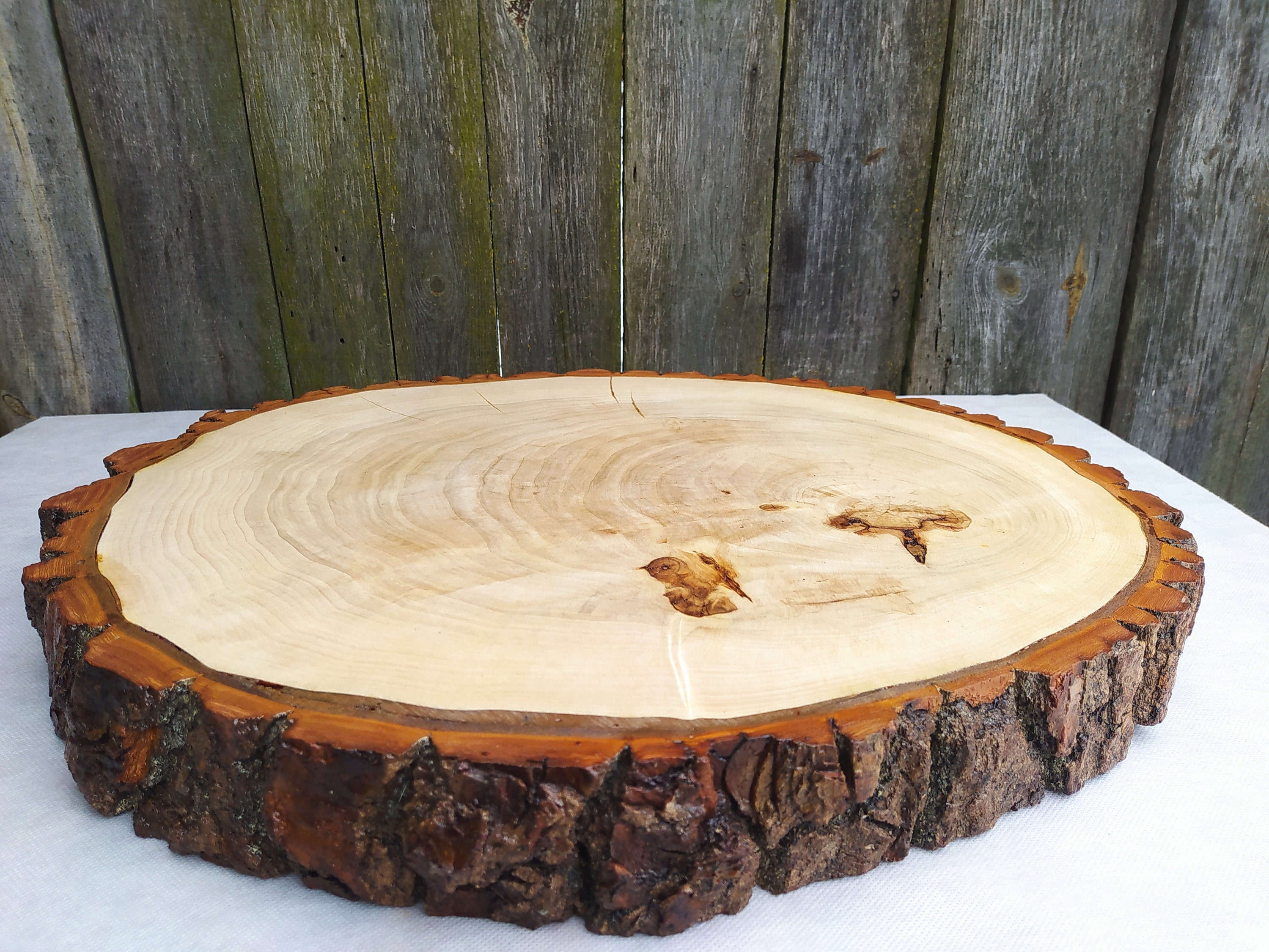 Case of 12 Rustic Natural Wood Slices, Rectangular Poplar Wood