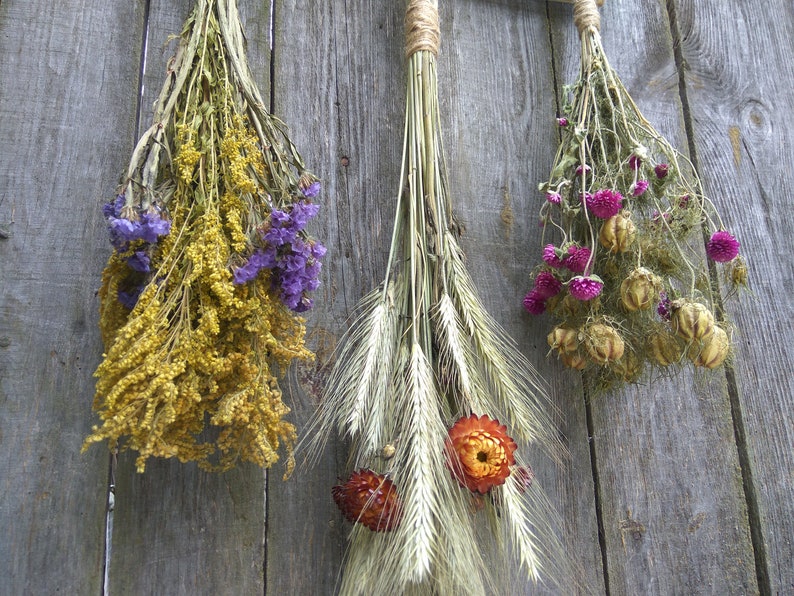 White Birch Rack, Country Rustic, Primitive Decor, Wall Decor, Natural Rustic Decor,Dried Flower Rack, Dried Flower Decor, Hanging Decor image 5