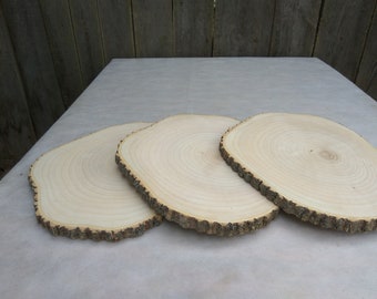 9"-11" Wood Slice , 9-11 inch wood slice, Wood charger, Plate Charger