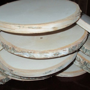 Large Birch Wood Slice 9 -10 inch,9"-10"wood slice,wood coaster,wood slab,wood platter,Rustic Wedding Decor, Cake Stand, Wedding Centerpiece