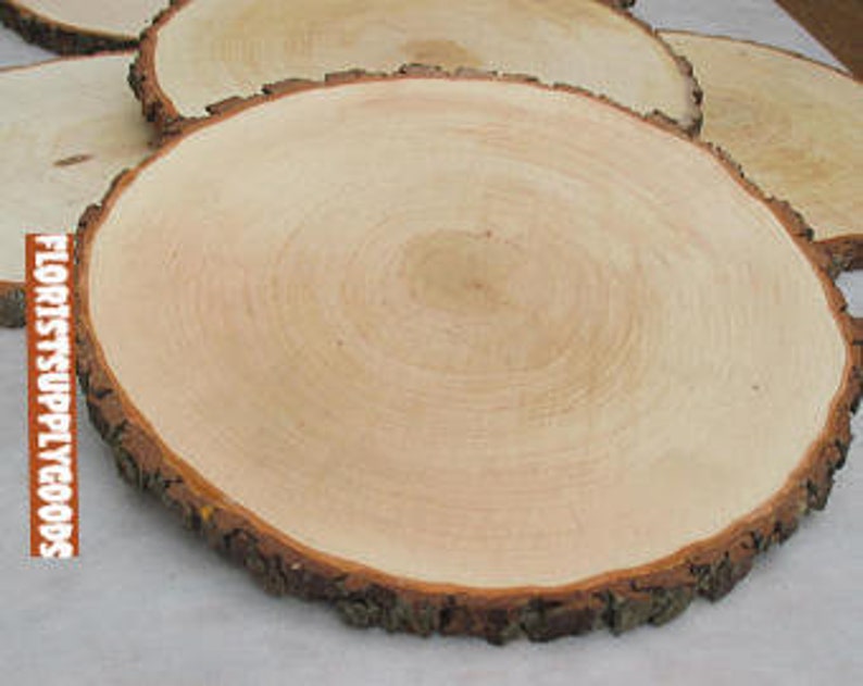 1213,Large Alder Wood Slice 12-13 inch,wood slice,wood slab,wood coaster,wood platter,Rustic Wedding Decor,Cake Stand,Wedding Centerpiece image 2