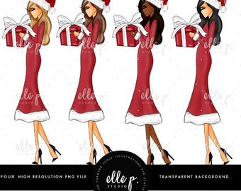 Mrs. Santa Clause Elle Dolls - Elle P. Dolls | Holiday Girls | Christmas Clipart | Holiday Clipart