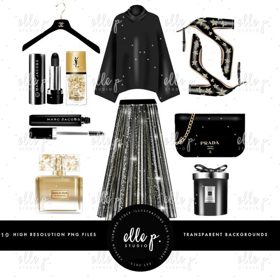 Settimana a tema Clipart Bundle da Elle Studio di moda