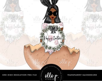 Easter Elle Doll - Easter Theme Clipart / Elle P. Doll / Easter Theme Art