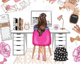 Back at It Clipart Bundle /Planner Clipart Bundle -28 Files total! Only ONE Basic or Large License needed -Pls read below for details