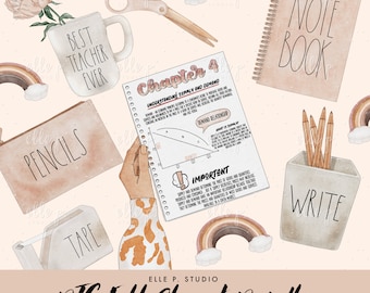 Back To School Fall Clipart Bundle /Planner Clipart / Bullet Journal Clipart / Printable stickers