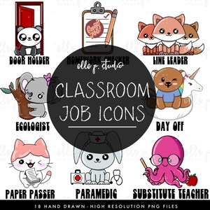 REMOTE CLASSROOM JOB Duties /Clipart for Teachers -18 Files total! Please read below about licensing