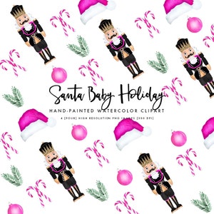 Santa Baby Temática Holiday Clipart Set por Elle P. Studio