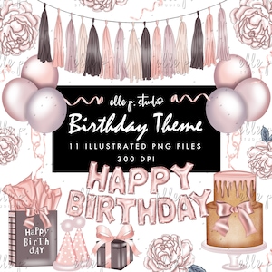 Happy Birthday Clipart Bundle by Elle P. Studio - /Birthday Clipart / Party Clipart ? Birthday Party Clipart