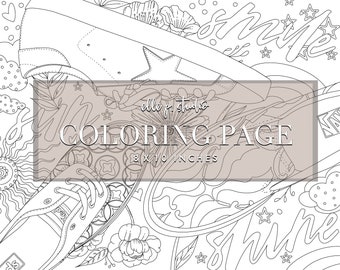 Fashion Coloring Page by Elle P. Studio