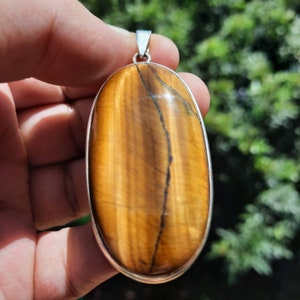 Tiger Eye Sterling Silver Pendant