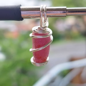 Ruby Natural Silver Wrap Pendant #1