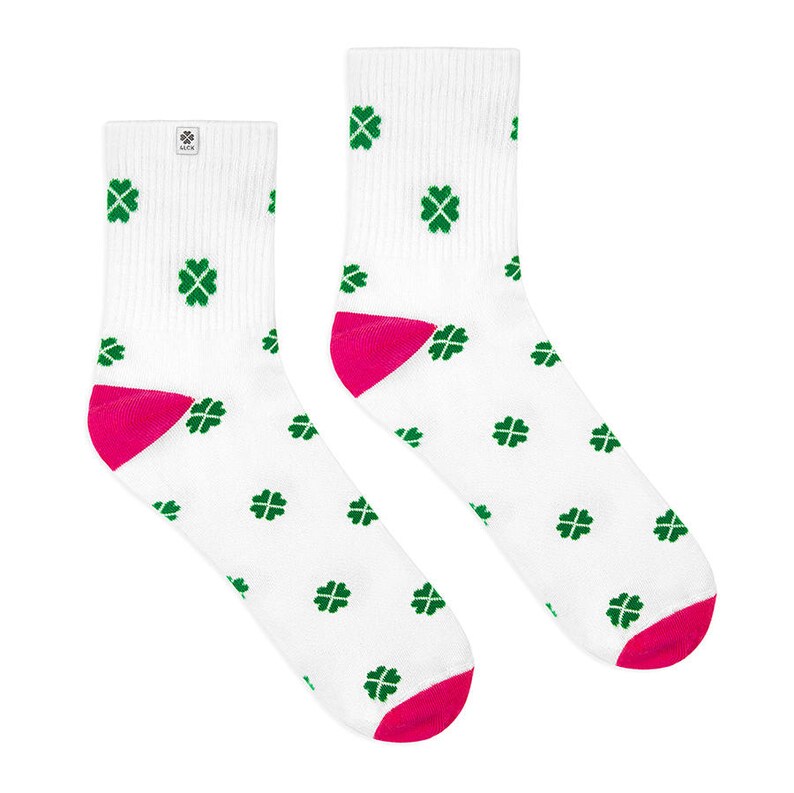 Four-Leaf Clover Lucky Socks for funny gift image 2