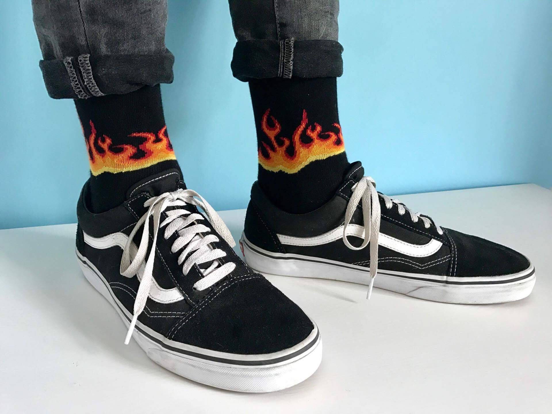 Off white flame socks online