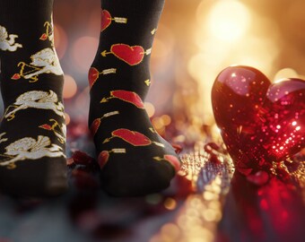 Happy Socks Unisex Cupids Foot Sock – Bunte, Gemusterte Socken, Aus Baumwolle, Für Männer & Frauen