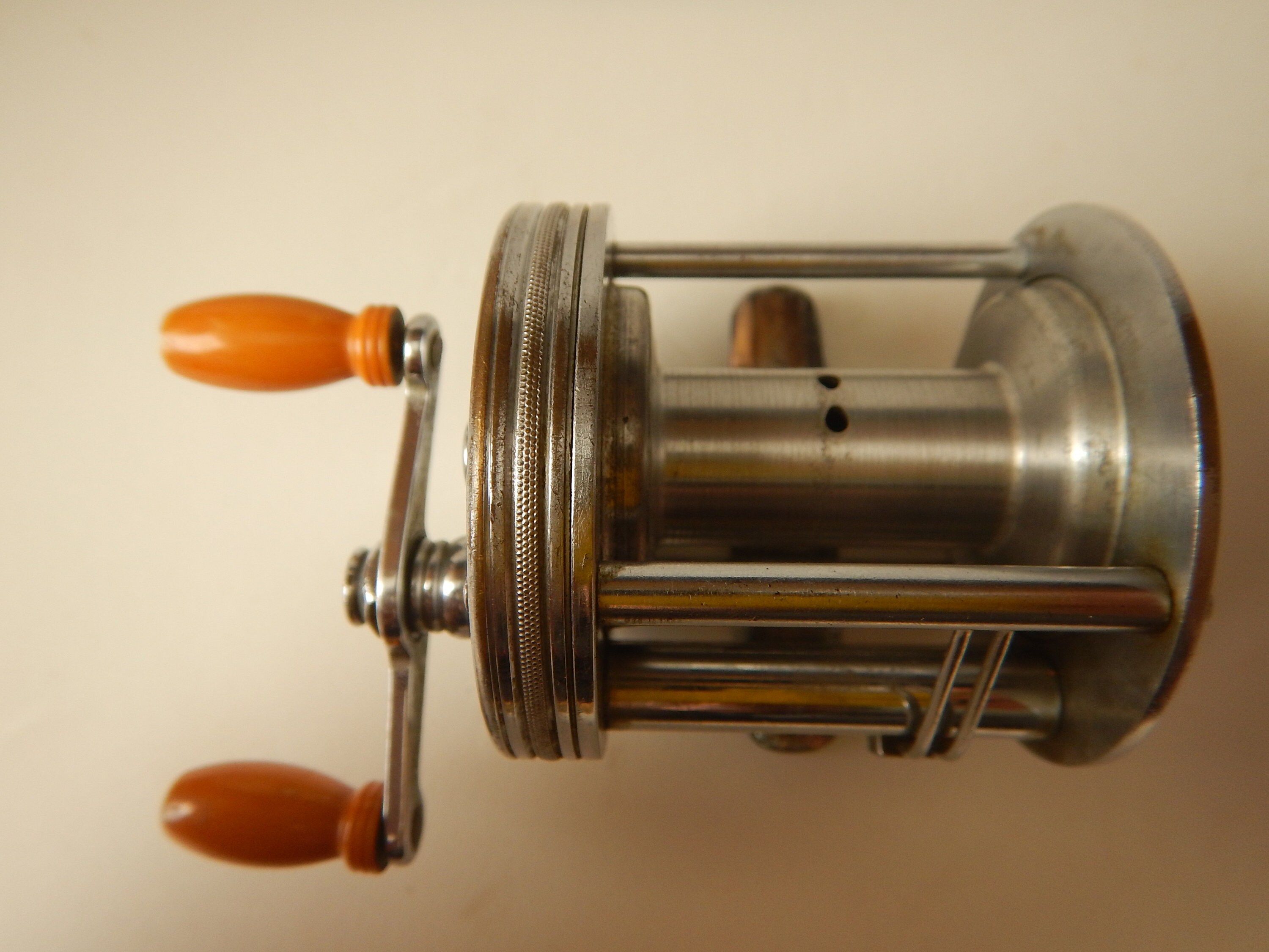 Vintage J. A Coxe model 60 casting fishing reel. Circa