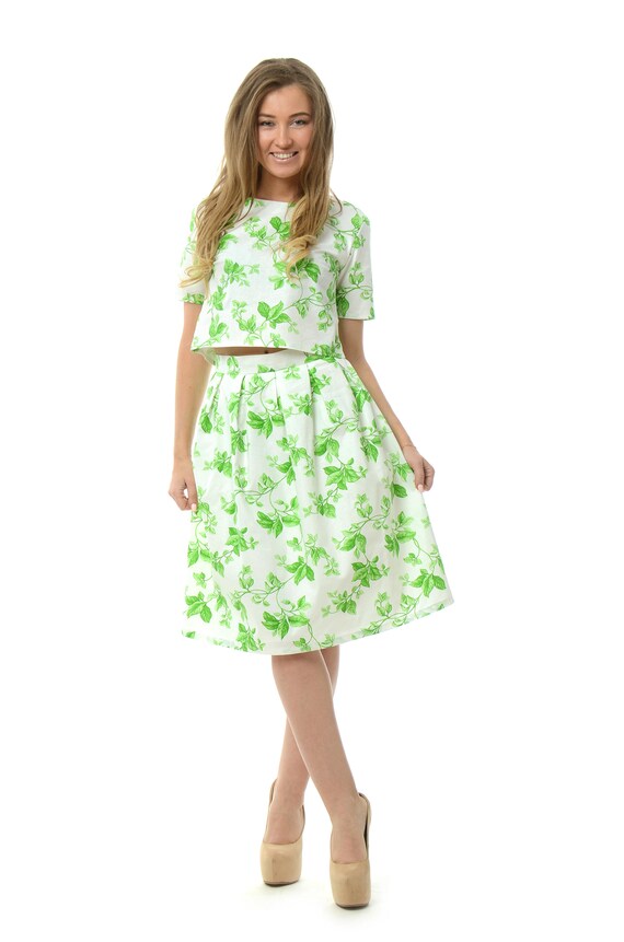 crop top dress set