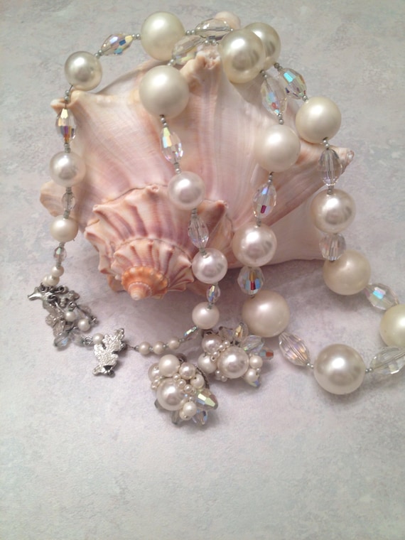 Vendome, Vintage Vendome, Signed Vendome necklace set, Vendome clip on earring set, vendome jewelry set, vintage jewelry set