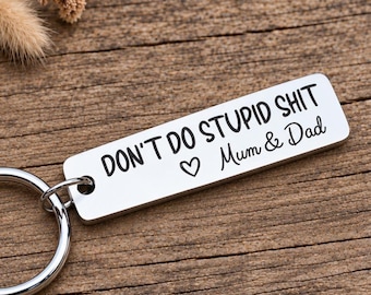 Personalised Funny Student Keyring, New Driver Gift