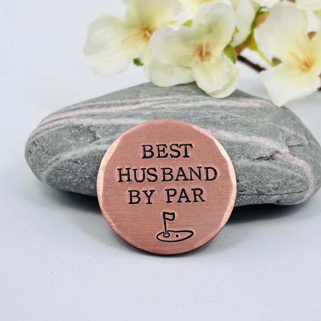 Best Husband Partner by Par Copper Golf Ball Marker, 7th 22nd Wedding ...