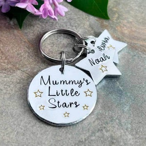 Mummy Gift, Mummy&#39;s Little Stars Keyring, Nanny, Grandma Gift, Personalised Mother&#39;s Day Gift