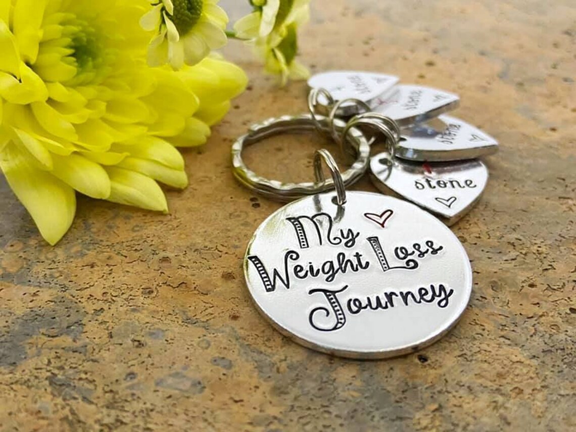 Weight Loss Keyring Keychain My Weight Loss Journey Hand Etsy