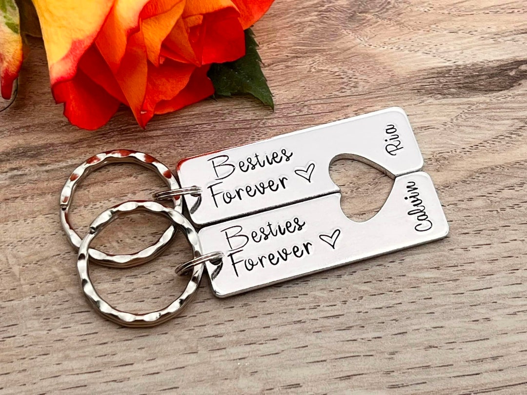 Besties Keyrings, Besties Forever, Best Friends Gift, Birthday Gift ...