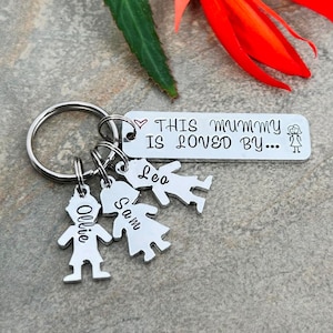 Mummy Nanny Grandma Keyring, This Mummy Is Loved By Personalised Keyring, Mother&#39;s Day Gift