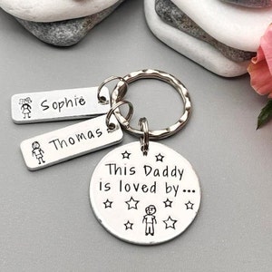 Daddy Keyring, This Daddy Is Loved By, Personalised Father's Day Gift, Grandad Gift