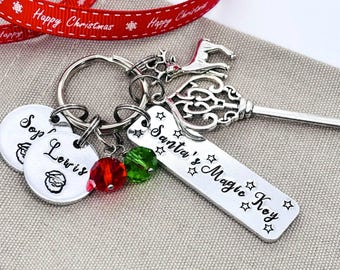 Personalised Santa's Magic Key, Hand Stamped Christmas Keepsake