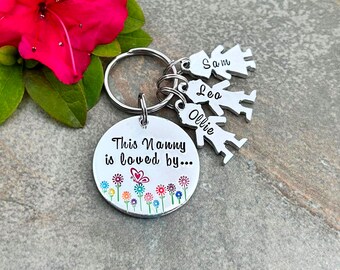 Nanny Keyring, Grandma Granny Mummy Stepmum Gift, This Nanny Is Loved By Personalised Keyring, Mother's Day Gift