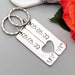 Couples Keyring, Personalised, Special Date, Split Heart Keyring Set, Boyfriend, Relationship, Wedding, Anniversary, Valentine's Gift