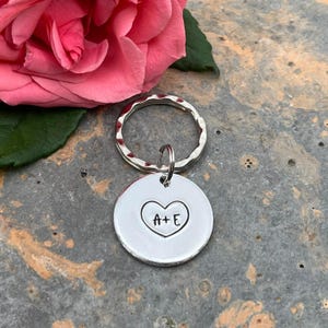 Personalised Initial Couple Keyring, Boyfriend, Girlfriend, Valentine&#39;s Wedding Anniversary Gift