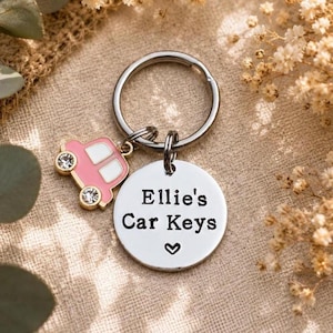New Driver Gift, First New Car Personalised Keyring