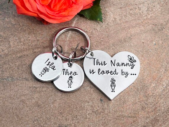 Personalised nanny deals keyring