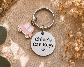 New Driver Gift, First New Car Personalised Keyring