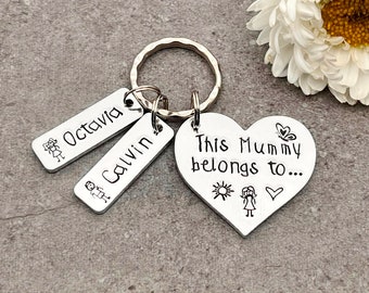 Mummy Gift, This Mummy Belongs To Personalised Keyring, Mother's Day Gift