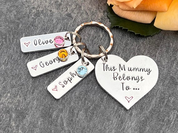 Personalised mothers hotsell day keyring
