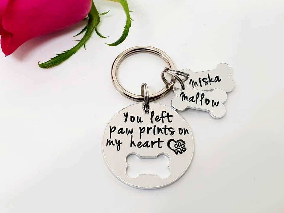 Pet Memorial Keyring Keychain Dog Loss Jewellery You Left Etsy