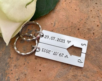 Personalised New Home Keyring, Housewarming Gift for Couples, First Home Keyring