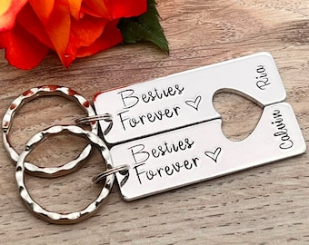Besties Keyrings, Besties Forever, Best Friends Gift, Birthday Gift, Personalised Keyrings
