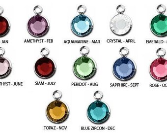 ADD ON ONLY -  Birthstone Channel Charm