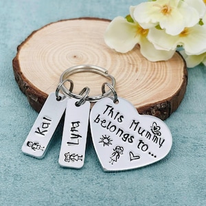 Mummy Gift, This Mummy Belongs To Personalised Keyring, Mother&#39;s Day Gift