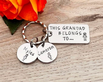 Grandad Gift, This Grandad Belongs To Keyring, Personalised Father's Day Gift