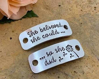 Personalised Aluminium Trainer Tags, Marathon Running Gift