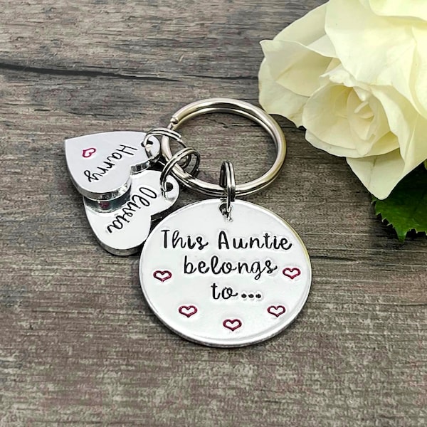 Auntie Gift, This Auntie Belongs To Personalised Keyring, Mother's Day Gift