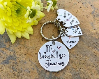 Weight Loss Keyring, My Weight Loss Journey, Personalised Motivational Dieting Keyring