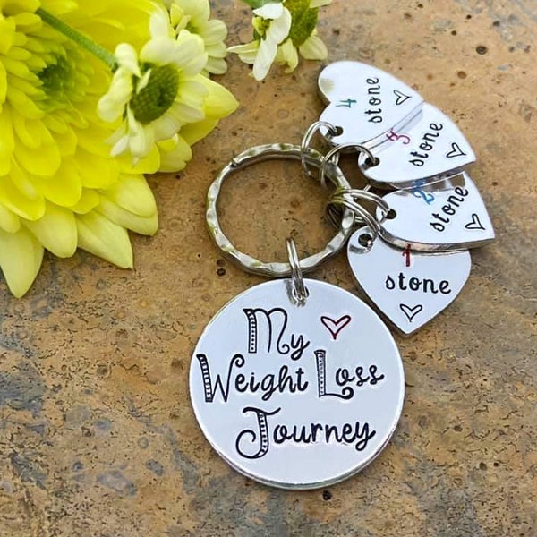 Weight Loss Keyring, My Weight Loss Journey, Personalised Motivational Dieting Keyring