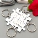 Family Interlocking Puzzle Keyring, Couples Keychains, Hand Stamped, Personalised Keychains, Wedding, Valentine's Gift, Best Friends Gift