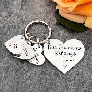 Grandma Keyring, This Grandma Belongs To Personalised Keyring, Nanny, Mummy Gift, Mother&#39;s Day Gift